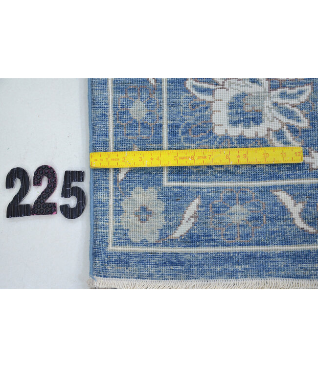 Blau Creme Ziegler Teppich 290x198cm - Handgeknüpft Wolle