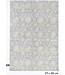 Vintage Beige Handgeknüpfter Wollteppich mit Gelbem Blumenmuster - 271 x 183 cm