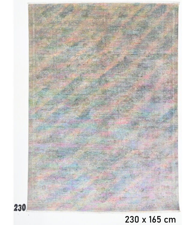 Modernes Pastellfarbenes Handgeknüpfter Wollteppich - 230 x 165 cm