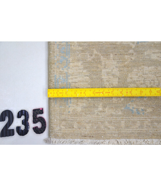 Goud-Blauw Vintage Tapijt – 237 x 170 cm