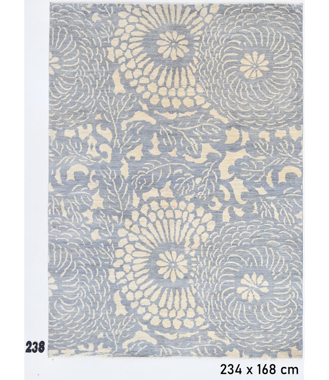 Blue-White Modern Rug – 234 x 168 cm