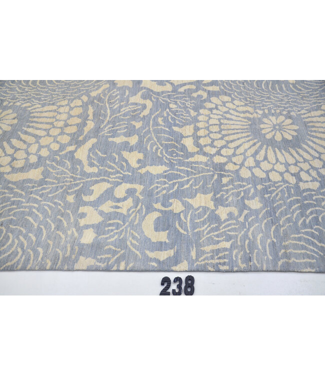 Blau-Weißer Moderner Teppich – 234 x 168 cm