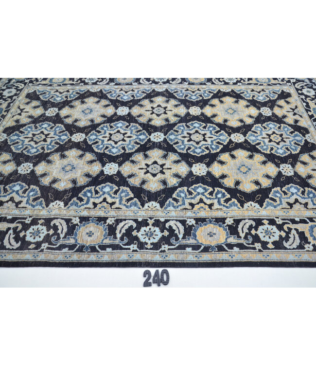 Zwart-Beige Kazak Tapijt – 279 x 183 cm