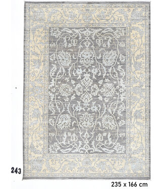 Grau-Beiger Ziegler-Teppich – 235 x 166 cm