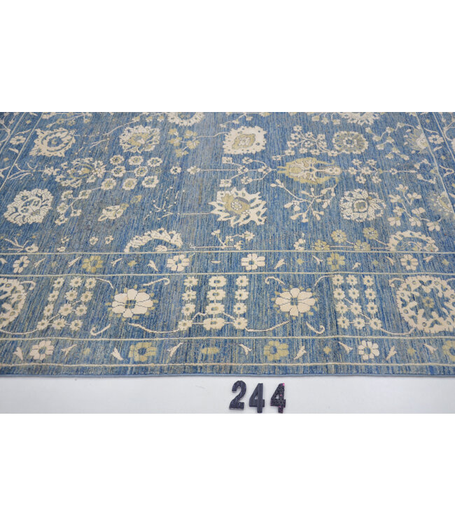 Blue-Yellow Vintage Rug – 234 x 167 cm