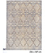 Gray-Beige Ziegler Rug with Geometric Pattern – 236 x 169 cm