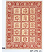 Red and Beige Vintage Hand-Knotted Wool Rug with Floral Pattern – 229 x 174 cm