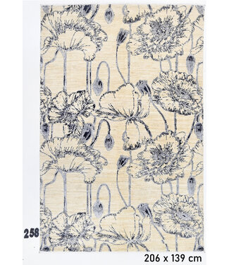 Beige Moderne Handgeknoopte Wol Tapijt – 206 x 139 cm Beige Moderne Handgeknoopte Wol Tapijt – 206 x 139 cm