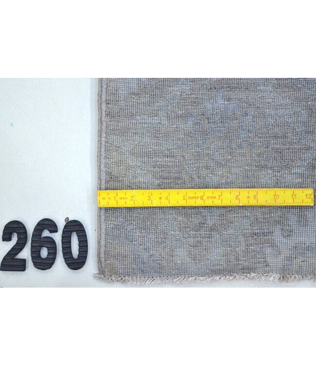 Grauer Handgeknüpfter Teppich – 214 x 146 cm – Modernes Ziegler Muster