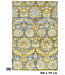Blue and Yellow Hand-Knotted Rug – 188 x 119 cm – Vintage Pattern