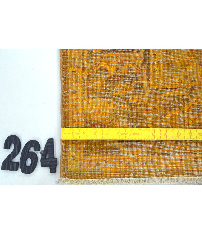 Orange and Green Hand-Knotted Rug – 195 x 147 cm – Ziegler Pattern