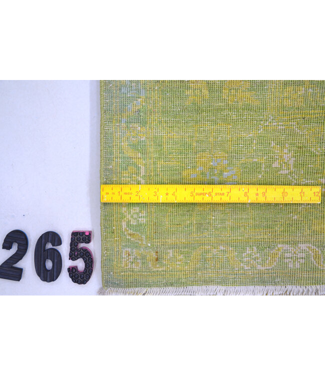 Grüner Handgeknüpfter Teppich – 206 x 147 cm – Kazak Muster