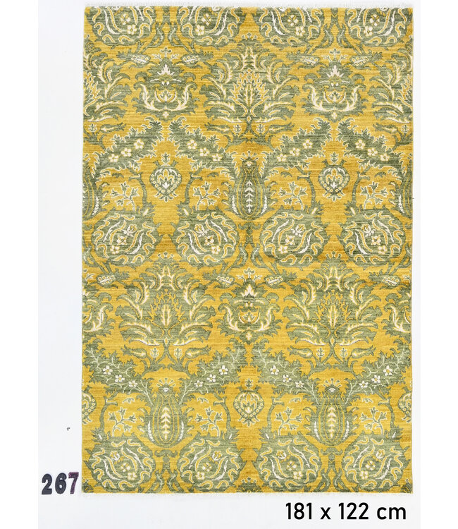 Yellow Modern Rug – 181 x 122 cm – Hand-knotted Wool Carpet