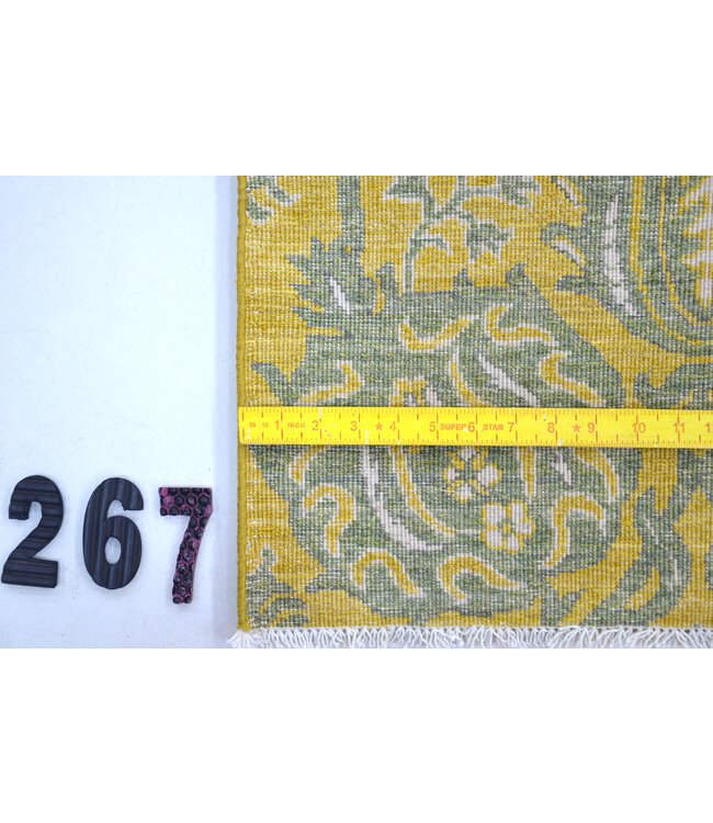 Yellow Modern Rug – 181 x 122 cm – Hand-knotted Wool Carpet
