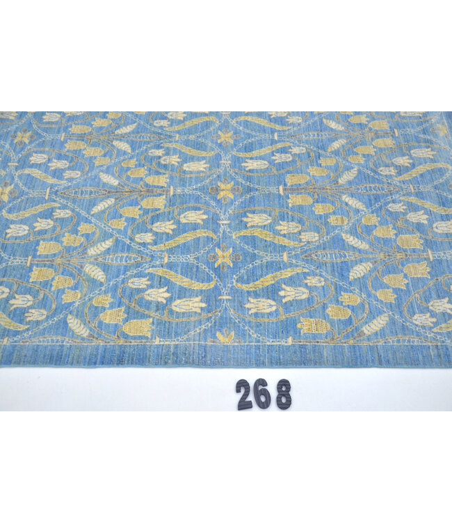 Light Blue Ziegler Rug – 183 x 114 cm – Hand-knotted Wool Carpet