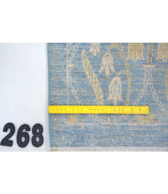 Lichtblauw Ziegler vloerkleed – 183 x 114 cm – Handgeknoopt wollen tapijt