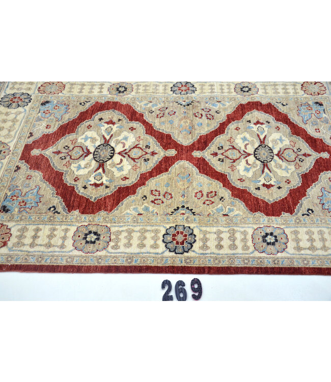 Red Kazak Rug – 199 x 114 cm – Hand-knotted Wool Carpet