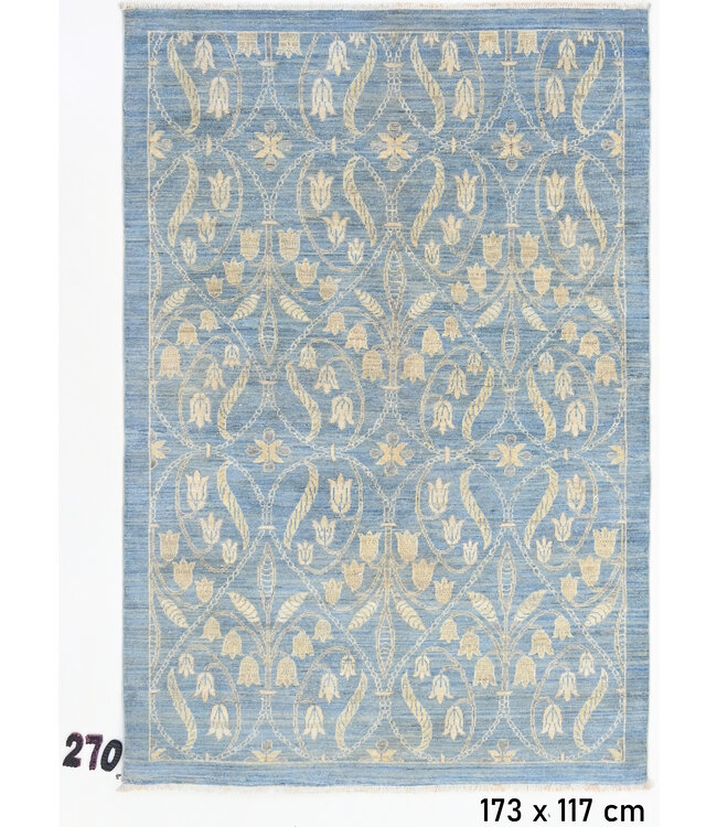 Light Blue Ziegler Rug – 173 x 117 cm – Hand-knotted Wool Carpet