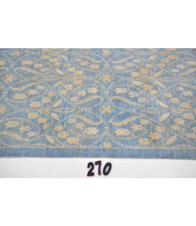 Hellblauer Ziegler Teppich – 173 x 117 cm – Handgeknüpfter Wollteppich