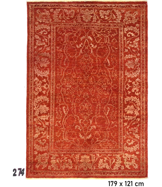 Dieprood Ziegler tapijt – 179 x 121 cm – Handgeknoopt wollen kleed