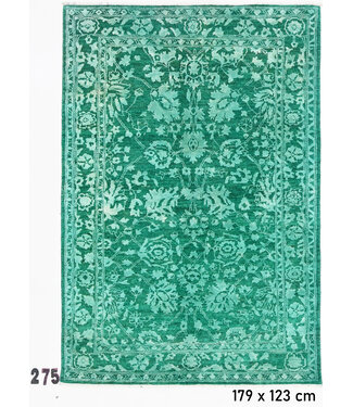 Grüner Ziegler Teppich – 179 x 123 cm – Handgeknüpft aus Wolle