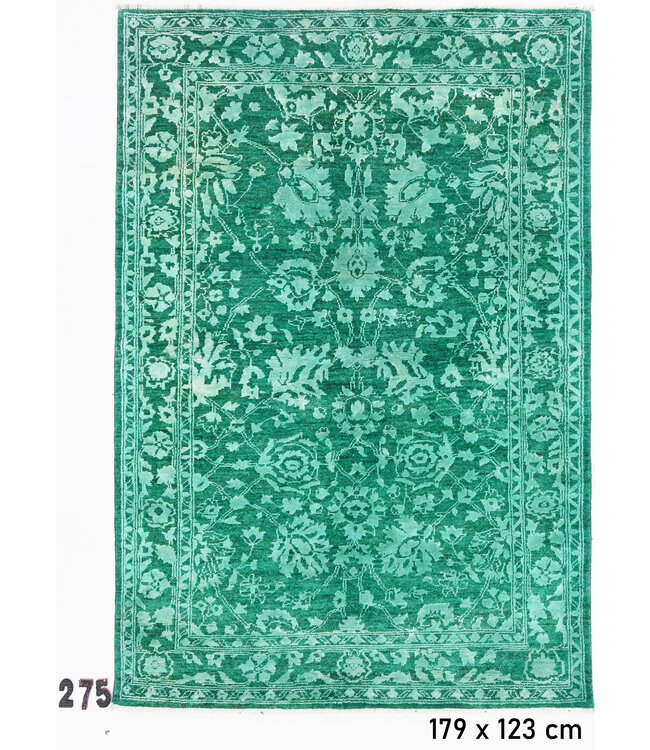Grüner Ziegler Teppich – 179 x 123 cm – Handgeknüpft aus Wolle