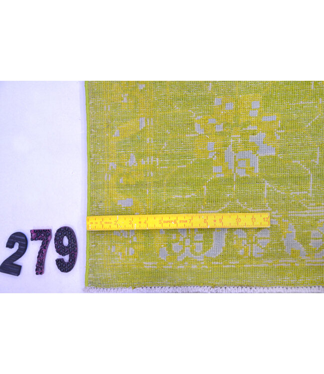 Limoengroen Gabbeh Tapijt – 297 x 242 cm – Handgeknoopt Wol