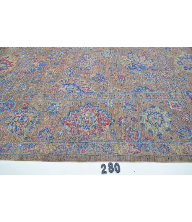 Brauner Ziegler Teppich – 326 x 266 cm – Handgeknüpft aus Wolle