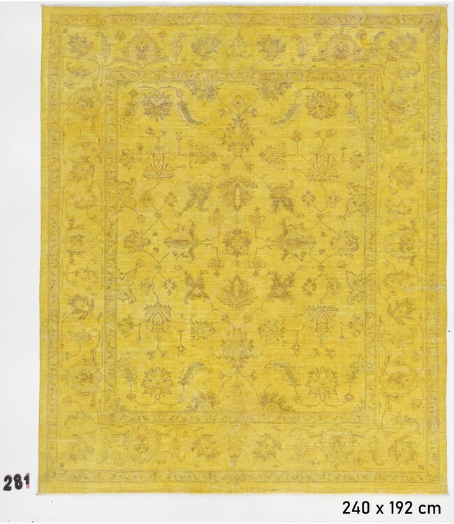 Yellow Ziegler Rug – 240 x 192 cm – Hand-knotted Wool Carpet