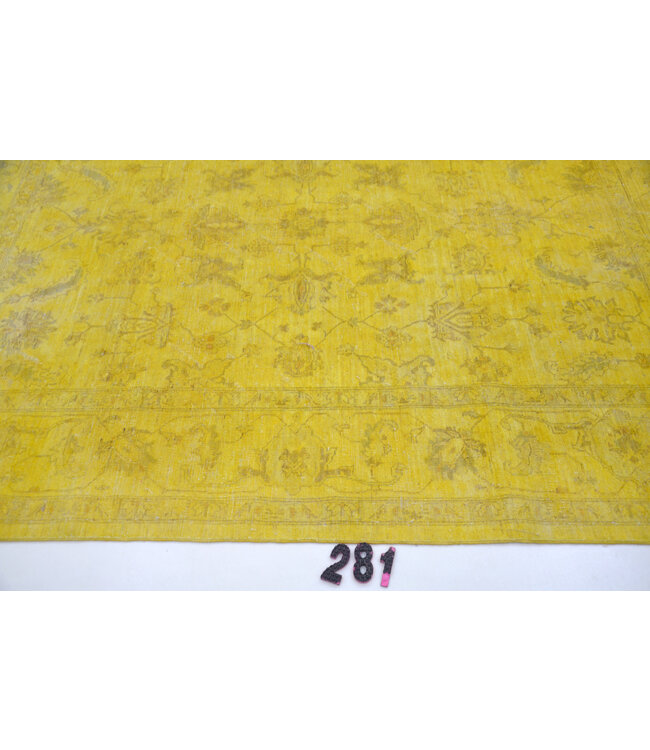 Gelber Ziegler Teppich – 240 x 192 cm – Handgeknüpfter Wollteppich
