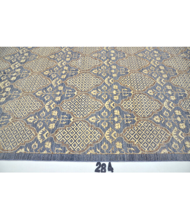 Blauw Ziegler tapijt – 291 x 200 cm – Handgeknoopt wollen vloerkleed