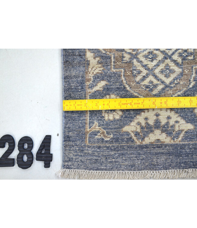 Blauer Ziegler Teppich – 291 x 200 cm – Handgeknüpfter Wollteppich