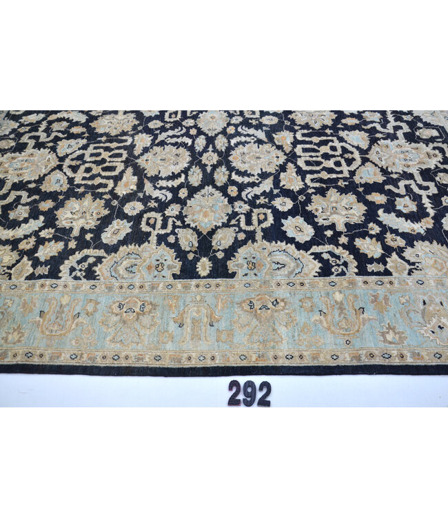 Dunkelblauer Ziegler Teppich – Handgeknüpft – 302 x 203 cm