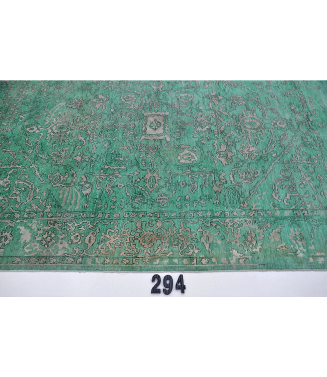 Grüner Vintage Teppich – Handgeknüpft – 235 x 168 cm
