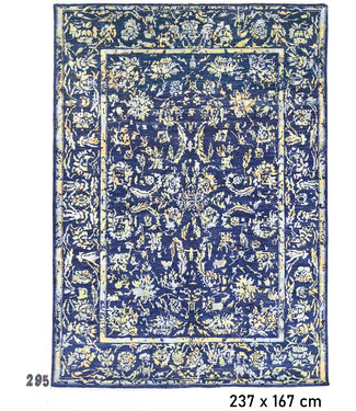 Blauer Vintage Teppich – Handgeknüpft – 237 x 167 cm