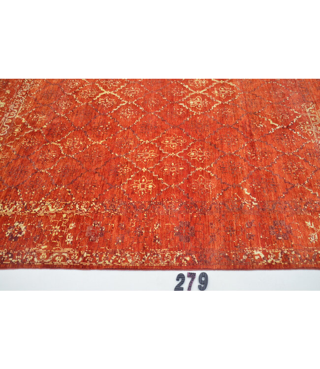 Red Vintage Rug – Hand-Knotted – 297 x 242 cm