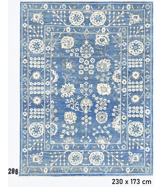 Blauer Ziegler Teppich – Handgeknüpft – 230 x 173 cm