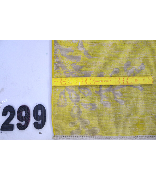 Yellow Modern Rug – Hand-Knotted – 275 x 184 cm