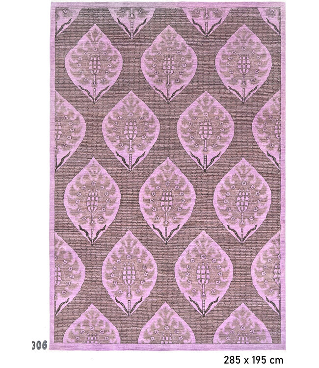 Lila Modern patroon vloerkleed – 285 x 195 cm