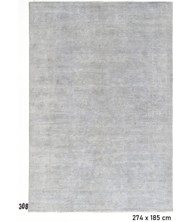 Lichtgrijs Modern patroon vloerkleed – 274 x 185 cm