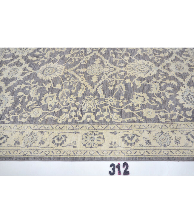 Grijs en crème Ziegler patroon vloerkleed – 237 x 171 cm