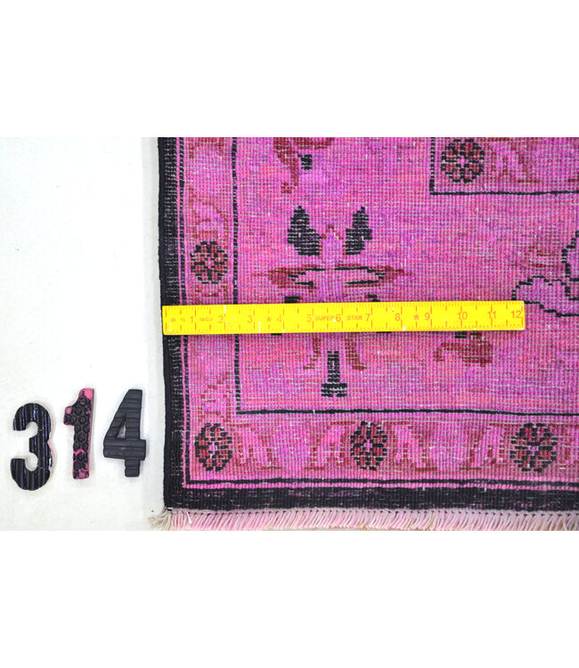 Purple Vintage Hand-Knotted Wool Rug – 269 x 184 cm