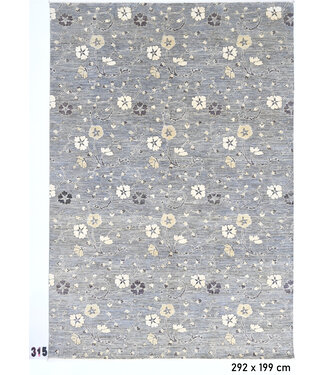 Blauw Gabbeh Handgeknoopte Wol Tapijt – 292 x 199 cm Blauw Gabbeh Handgeknoopte Wol Tapijt – 292 x 199 cm