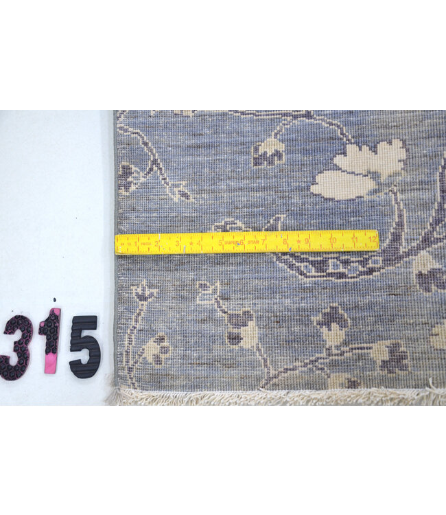 Blue Gabbeh Hand-Knotted Wool Rug – 292 x 199 cm