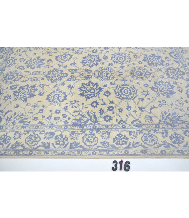 Blauw Gabbeh Handgeknoopte Wol Tapijt – 292 x 199 cm