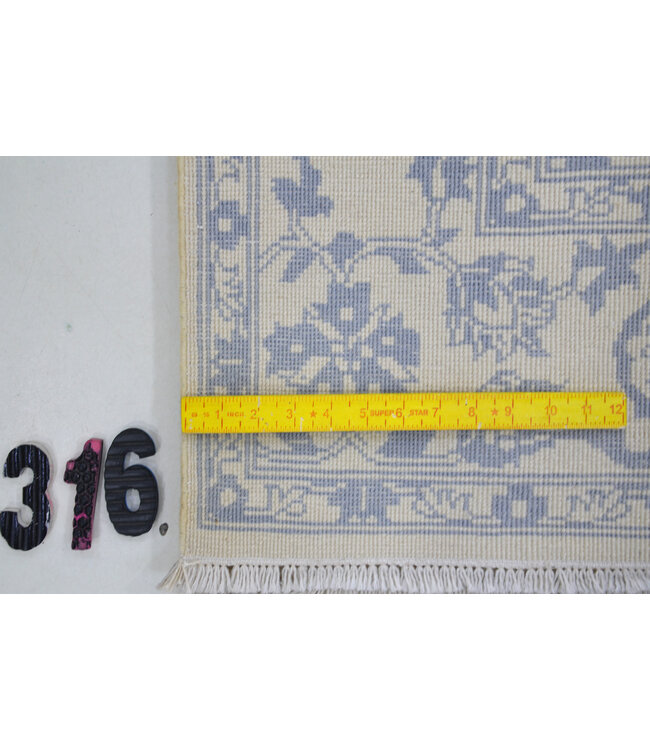 Blue Gabbeh Hand-Knotted Wool Rug – 292 x 199 cm