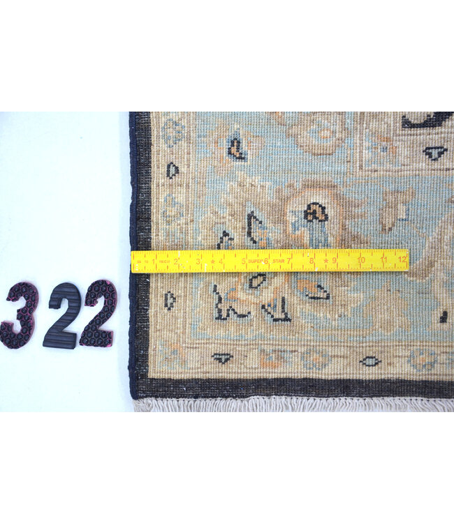 Blue Ziegler Hand-Knotted Wool Rug – 212 x 154 cm