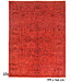 Red Gabbeh Hand-Knotted Wool Rug – 199 x 146 cm