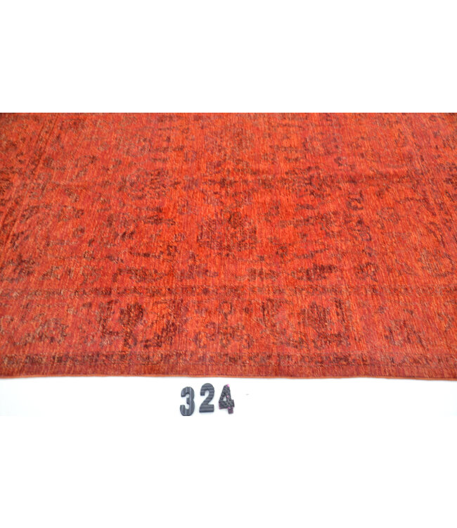 Red Gabbeh Hand-Knotted Wool Rug – 199 x 146 cm