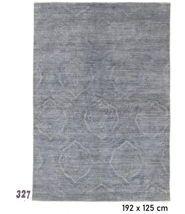 Grijs Modern vloerkleed – handgeknoopt wollen tapijt – 192 x 125 cm